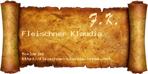 Fleischner Klaudia névjegykártya