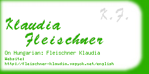 klaudia fleischner business card